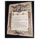 Vintage Print of Lincoln’s Gettysburg Address 21" x 16"