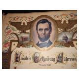 Vintage Print of Lincoln’s Gettysburg Address 21" x 16"