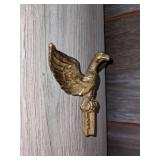 Antique Solid Brass Eagle Flag Top Finial