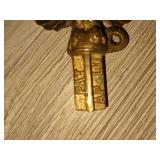 Antique Solid Brass Eagle Flag Top Finial