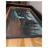 Original Oil on Hardboard Landscape Painting