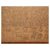 Board Mounted Copy of the Declaration of Independence