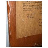 Board Mounted Copy of the Declaration of Independence