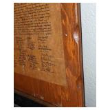 Board Mounted Copy of the Declaration of Independence