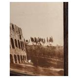Antique Framed Photograph of Ancient  Roman Amphitheater Colosseum