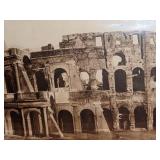Antique Framed Photograph of Ancient  Roman Amphitheater Colosseum
