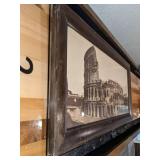 Antique Framed Photograph of Ancient  Roman Amphitheater Colosseum