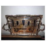 Mixed Metal Egyptian Tray w/Sphinx