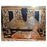 Mixed Metal Egyptian Tray w/Sphinx