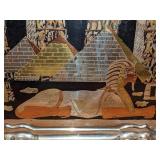 Mixed Metal Egyptian Tray w/Sphinx