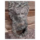 Fabulous Face in the Leaves Concrete Fountain