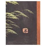 Pair of Japanese Silk Embroidery Framed Textile Art Pieces