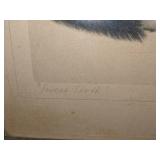 Meta Pluckebaum "Sweet Tooth" Etched & Hand Colored Print of Cats