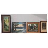 Wall Decor Including 2 Original Oil Paintings
