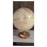 12" Cram Antique Globe on Wood Base