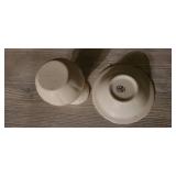 Homer Laughlin White Cream Pitcher & Bowl