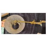 Antique Victorian Gas Wall Mount Light Arm w/Shade