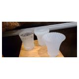 3 Frosted & Etched Glass Lamp Shades