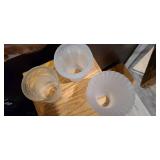3 Frosted & Etched Glass Lamp Shades