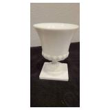 Milk Glass Pedestal Flower Pots