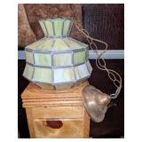 Art Nouveau Tiffany Style Stained Slag Glass Lamp or Hanging Light Shade