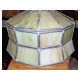 Art Nouveau Tiffany Style Stained Slag Glass Lamp or Hanging Light Shade