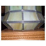 Art Nouveau Tiffany Style Stained Slag Glass Lamp or Hanging Light Shade