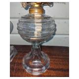 2 Clear Glass Oil Lamps