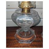 2 Clear Glass Oil Lamps