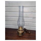 Small Brass Hurricane Style Lamp