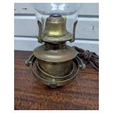 Small Brass Hurricane Style Lamp