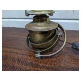 Small Brass Hurricane Style Lamp