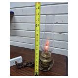 Small Brass Hurricane Style Lamp