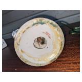 Pink & White Porcelain Lamp Made in Occupied Japan