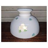 Hand Painted Milk Glass Replacement Shade for An Oil Lamp
