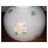 Hand Painted Milk Glass Replacement Shade for An Oil Lamp