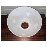 Hand Painted Milk Glass Replacement Shade for An Oil Lamp