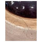 Antique Stoneware Whiskey Jug & Butter Crock w/Wire Bail Top