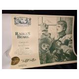 Collectible Raikes Christmas Bears, New