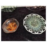 Assorted Pink & Green Depression/Vaseline Glass