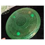 Assorted Pink & Green Depression/Vaseline Glass