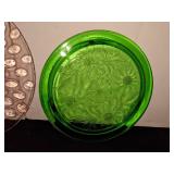 Assorted Pink & Green Depression/Vaseline Glass