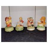4 Rotating Musical Figurines