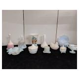 Group of Collectible Milk Glass Items