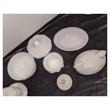 Group of Collectible Milk Glass Items