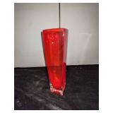 Decorative Red & Gold Glassware, Including Fenton Vase