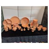 Group of Franciscan Peach Dishes