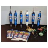6 Miller Lite Tap Handles - Great Taste, Less Filling