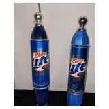 6 Miller Lite Tap Handles - Great Taste, Less Filling