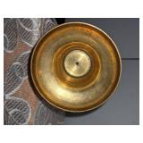 2 Etched Brass Vases